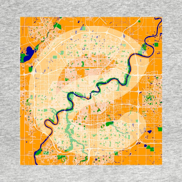 Edmonton Map by Edmonton River